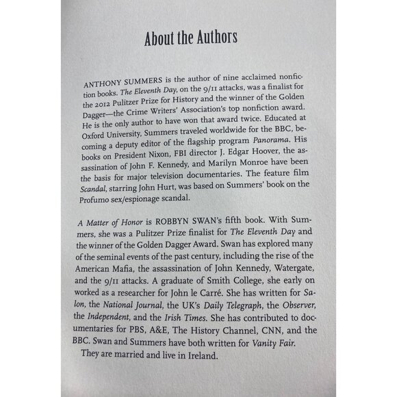 A Matter Of Honor Pearl Harbor Book Betrayal Blame Anthony Summers Robbyn Swan - Picture 4 of 5